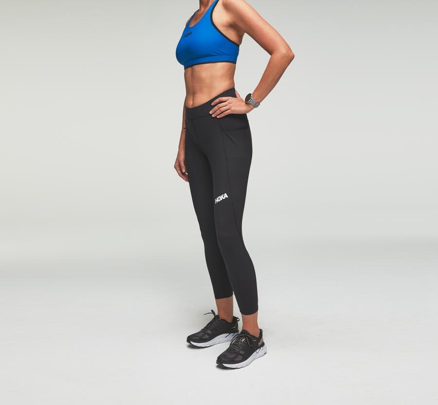 Hoka One One Bukser Dame - Performance Crop Tight - Sort - 723485SHO